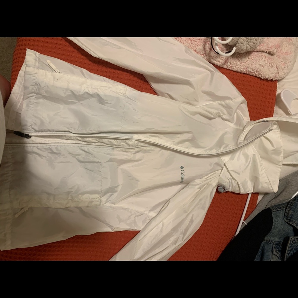 White rain coat